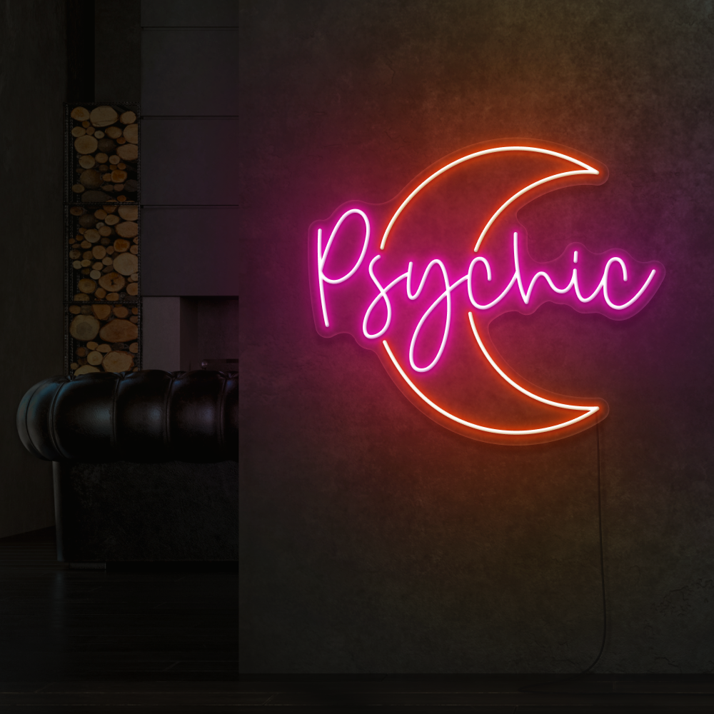 Psychic Moon Neon Sign
