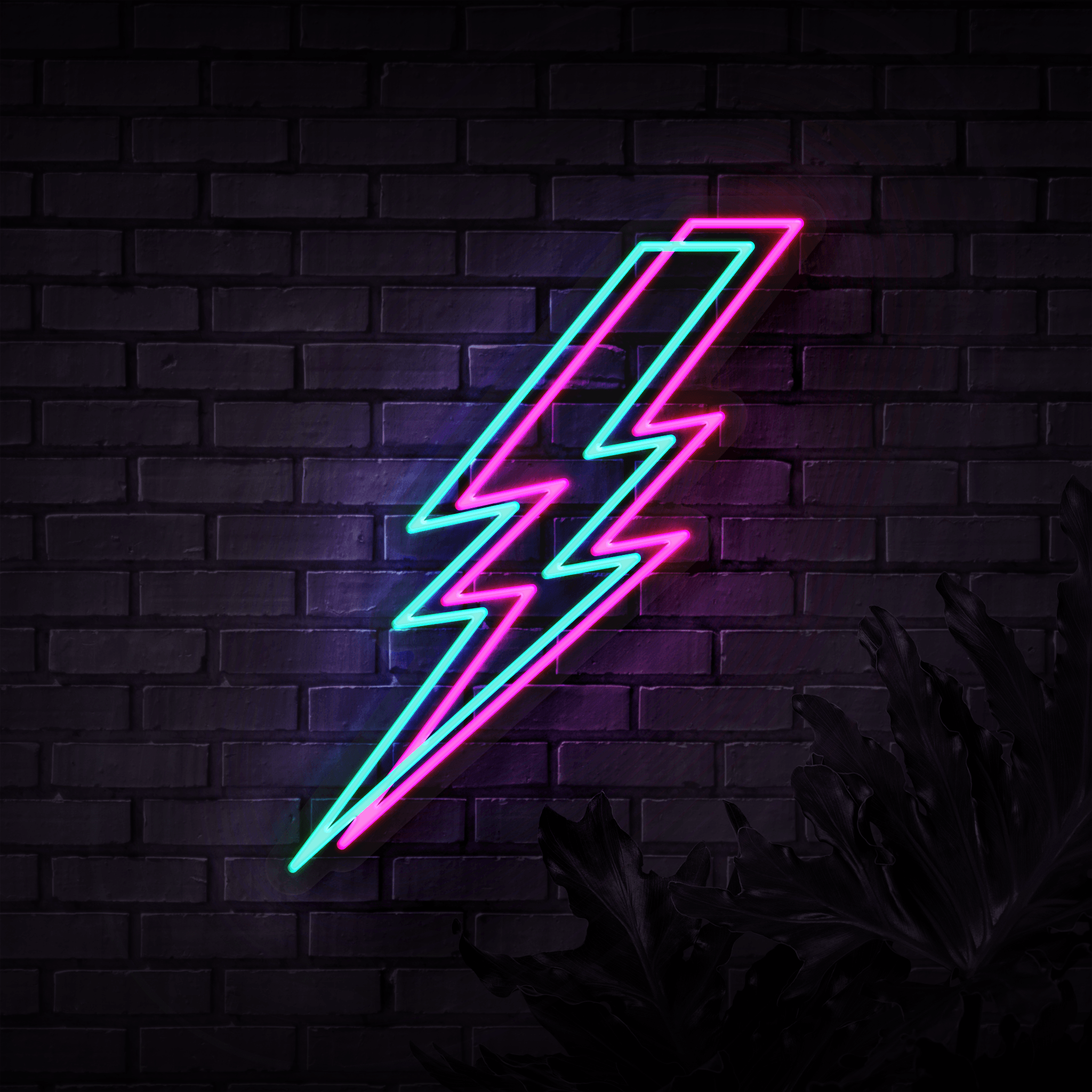 David Bowie Neon Lightning Bolt