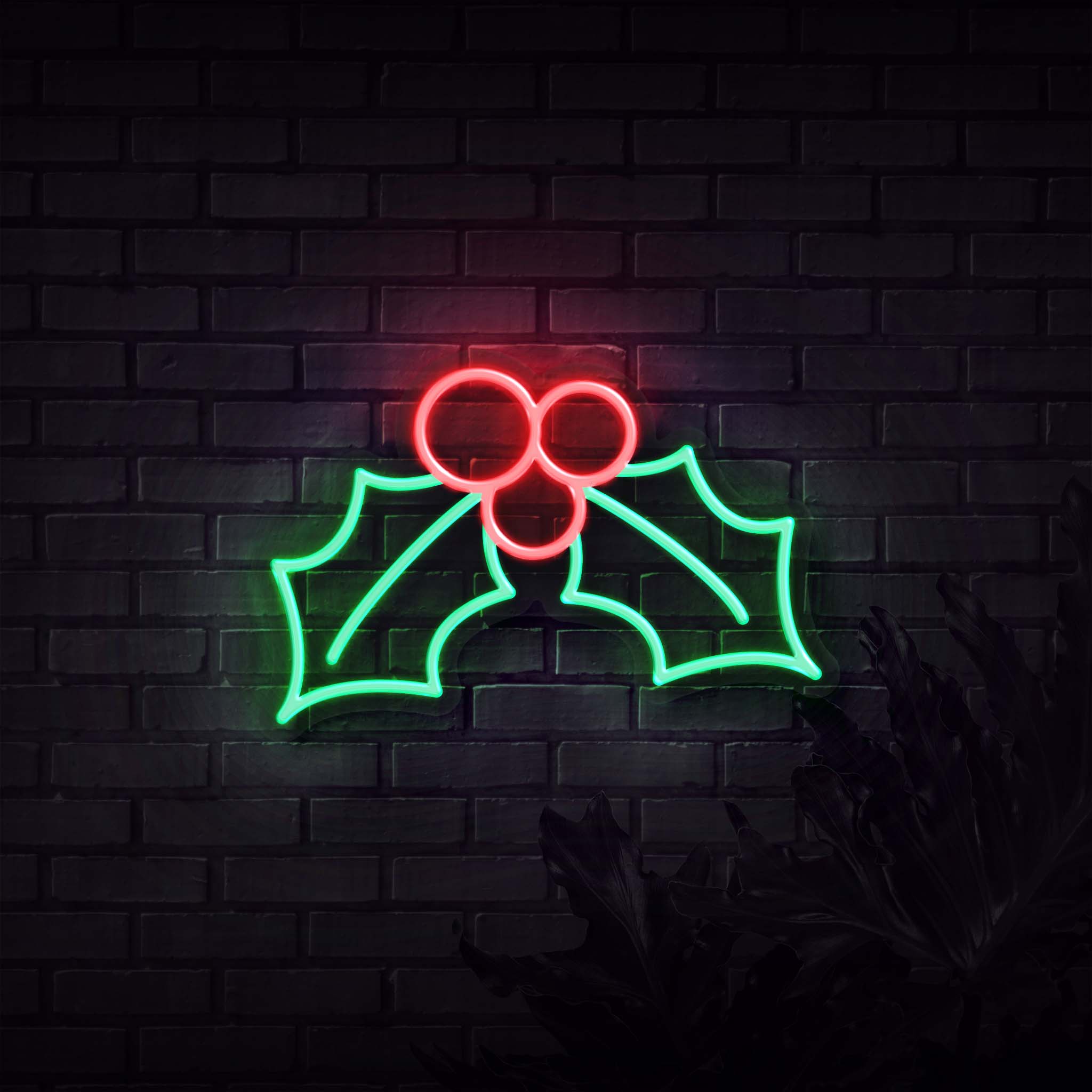 Neon Holly Holidays