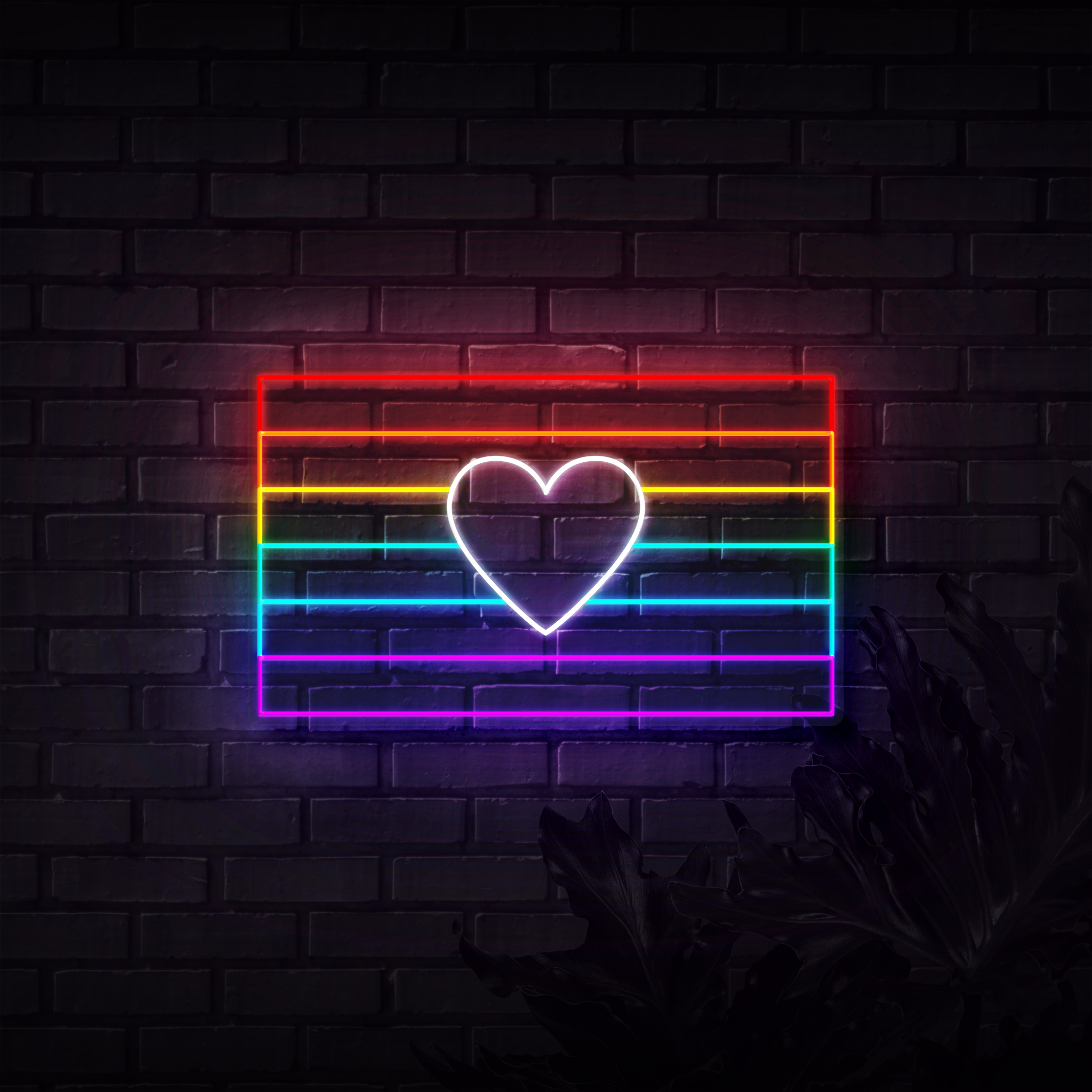 Neon Pride Flag