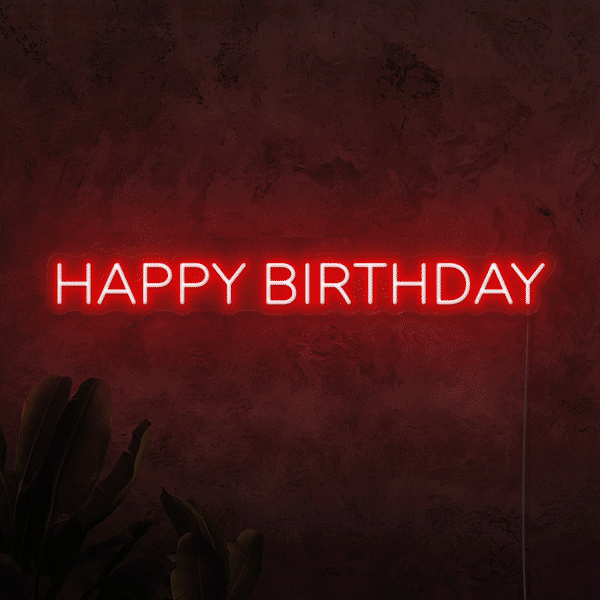 Happy Birthday Neon Sign