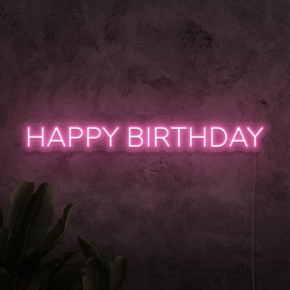 Happy Birthday Neon Sign