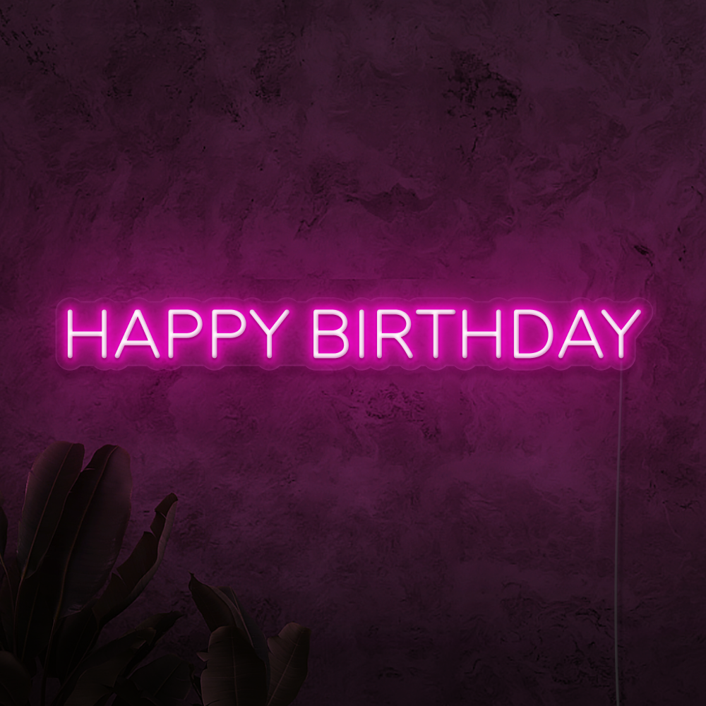Happy Birthday Neon Sign
