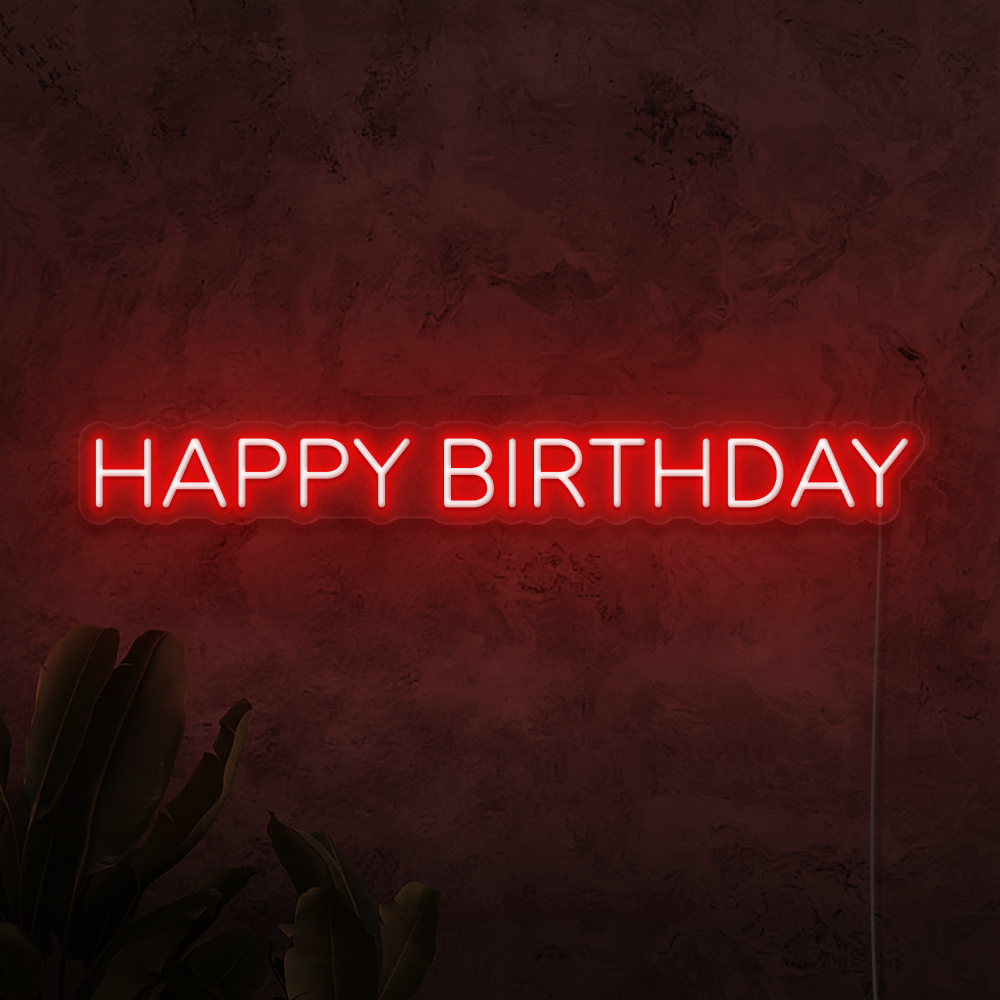 Happy Birthday Neon Sign