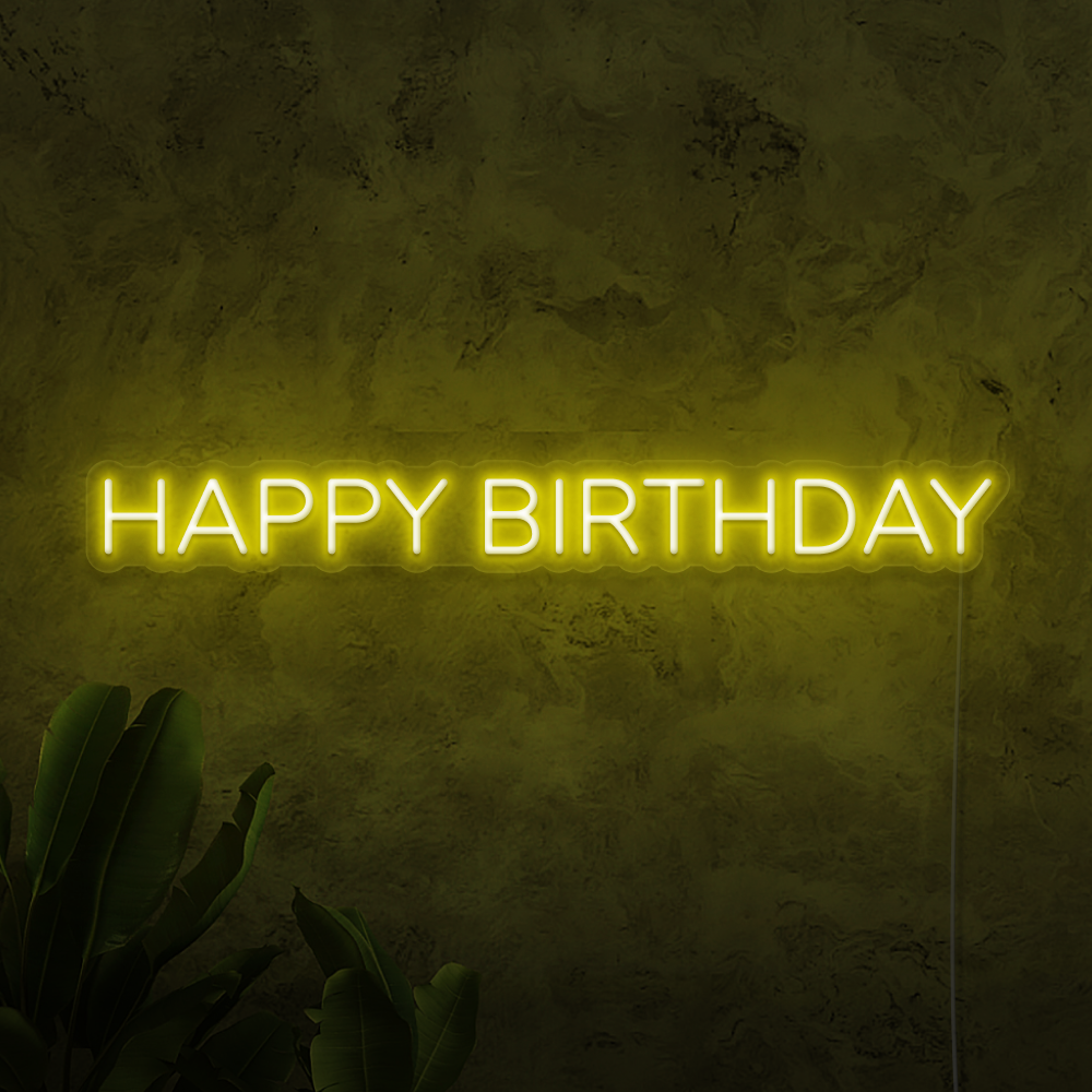 Happy Birthday Neon Sign