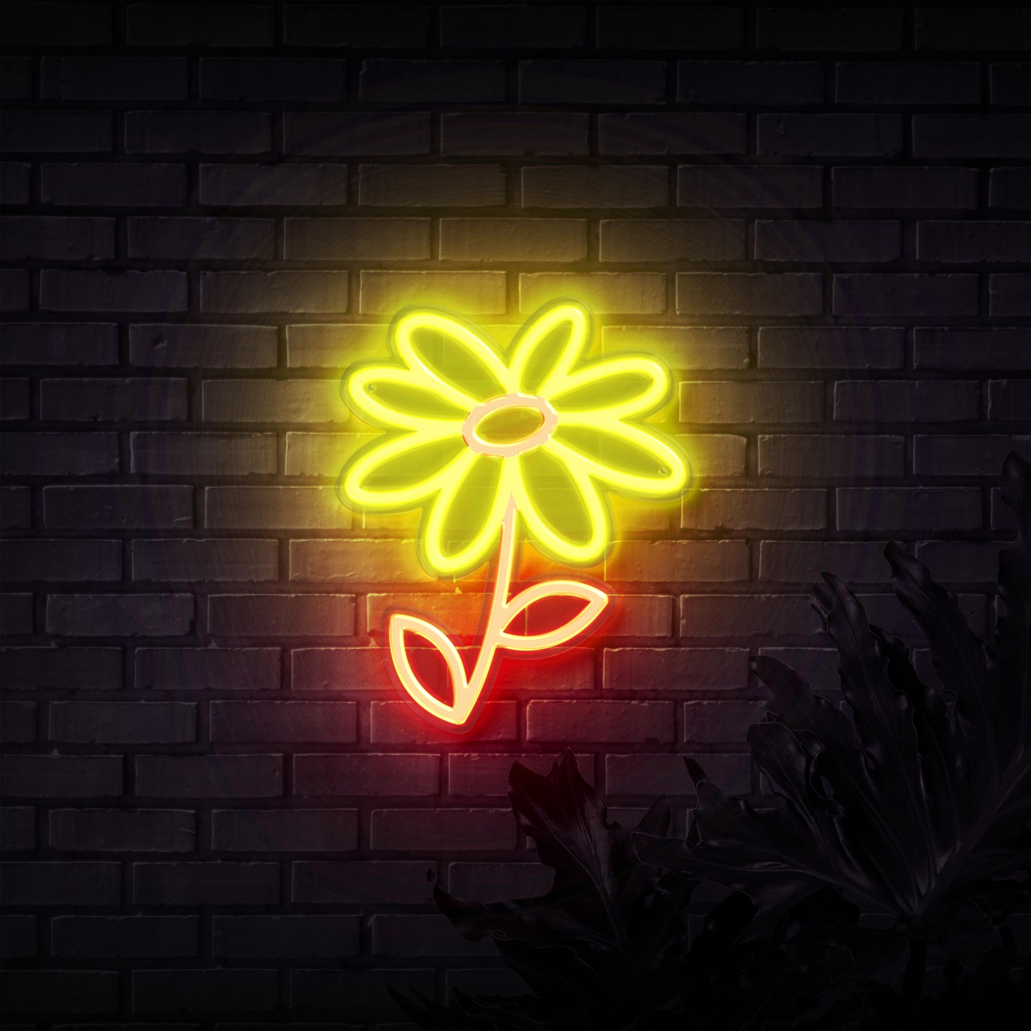 Daisy flower neon sign