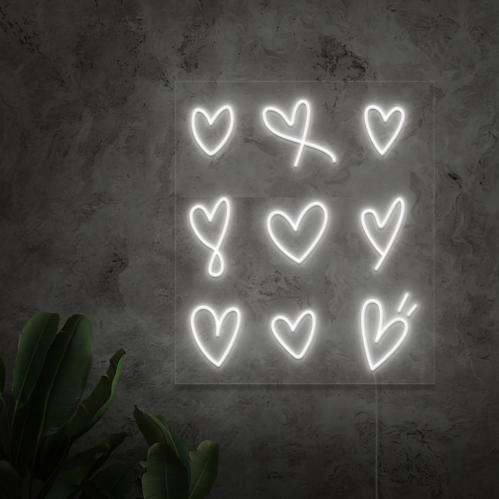 Hearts Neon Sign