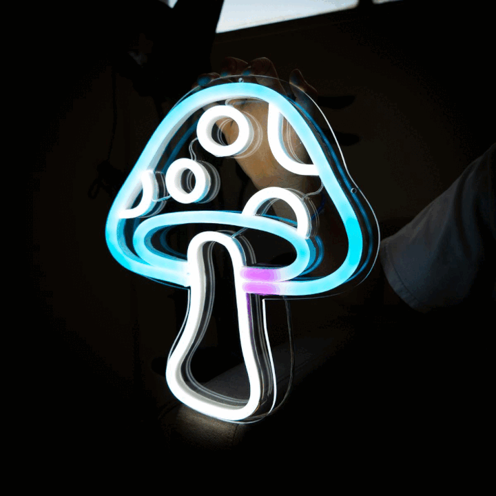 Trippy Mushroom Neon Sign