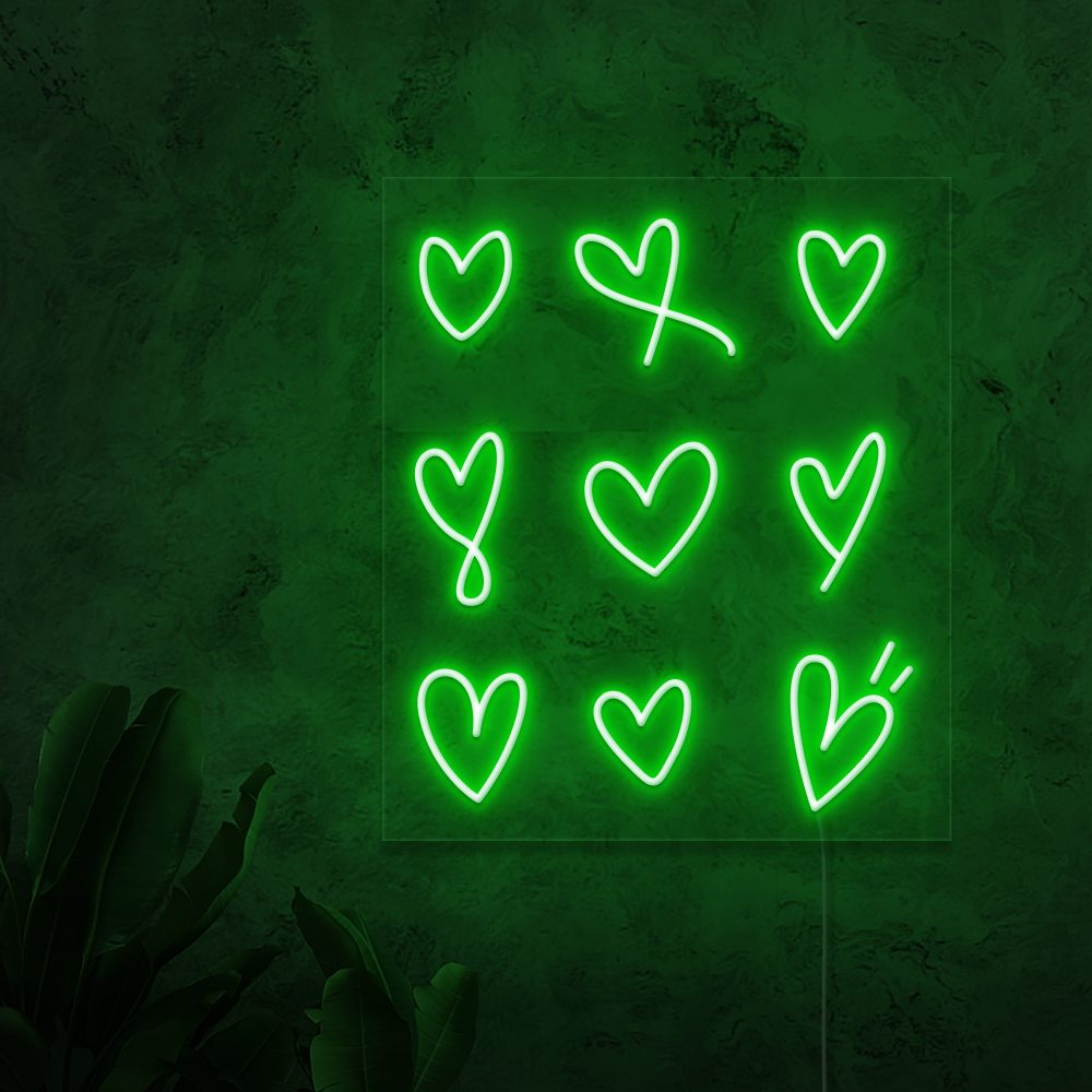 Hearts Neon Sign