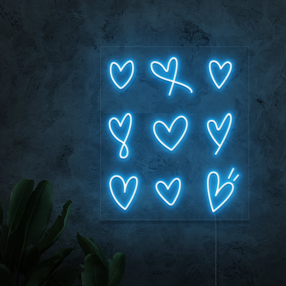 Hearts Neon Sign