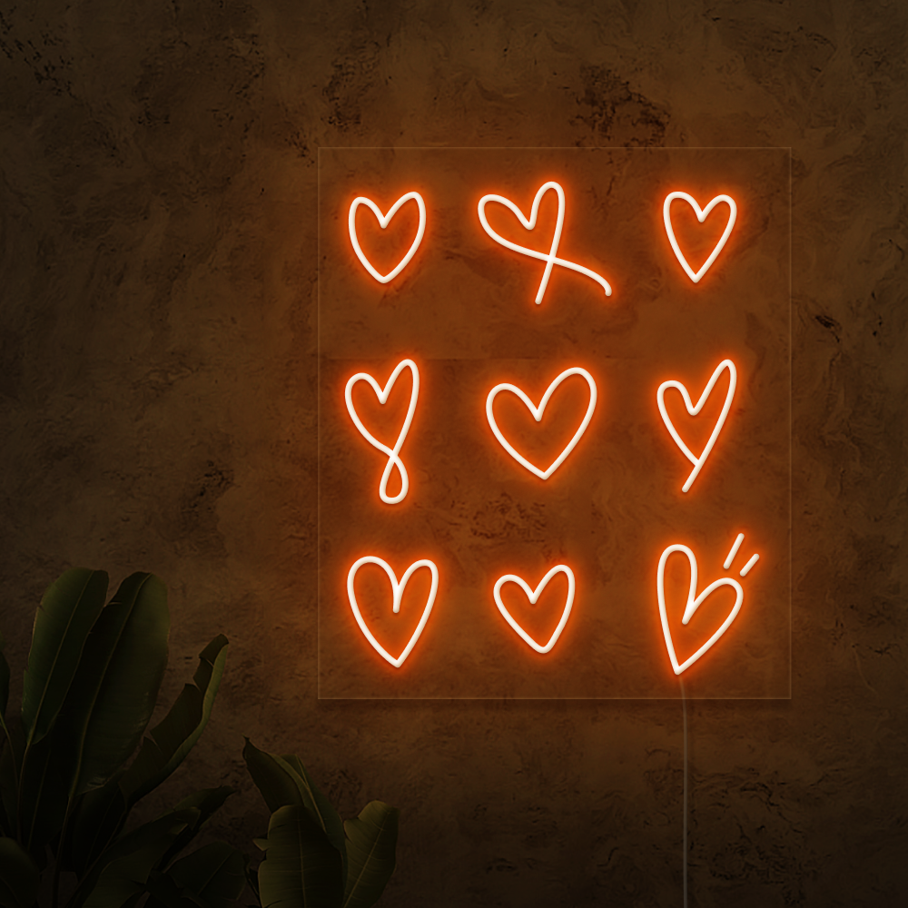 Hearts Neon Sign