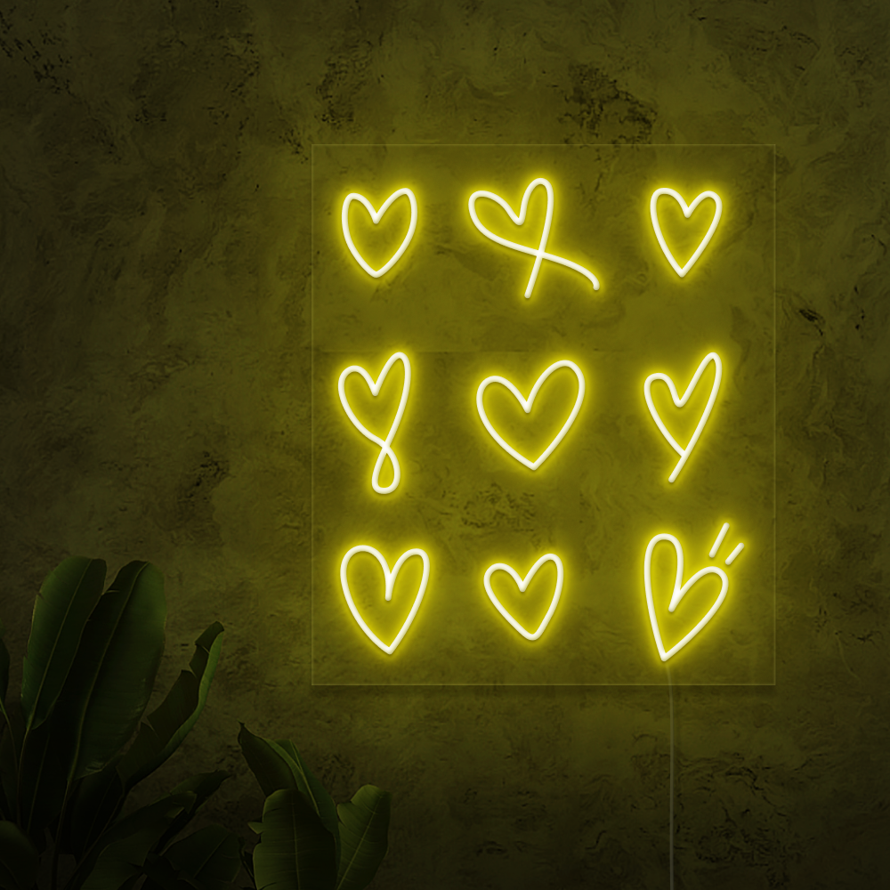 Hearts Neon Sign